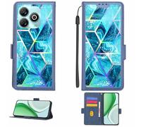 Aroepurt Coque Compatible pour ZTE Z2359 Blade A75 4G Coque Étui Housse Case Support [avec Film Protecteur HD d'une dureté de 9H] [Blocage RFID][Effet de réfraction] LPT-LS