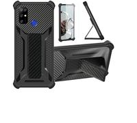 Aroepurt Coque pour ACE Mobile Buzz 3 Plus Coque Étui Case Cover Hybride [avec Protection d'écran en Verre trempé] [Support magnétique Pliable] [givré résistant aux Empreintes digitales] Noir