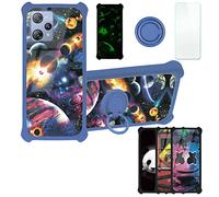 Aroepurt Coque pour Blackview A53 Pro Coque Compatible avec Blackview A53 Pro Coque Étui [avec Trempé 9H Protection D'écran] Case Support de Bague PC + Silicone YGL-XQ