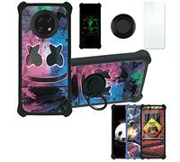 Aroepurt Coque pour CUBOT Note 9 Coque Compatible avec CUBOT Note 9 Coque Étui [avec Trempé 9H Protection D'écran] Case Support de Bague PC + Silicone YGH-BQ