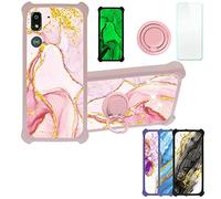 Aroepurt Coque pour Doro 8050 Plus Coque Compatible avec Doro 8050 Plus Coque Étui [avec Trempé 9H Protection D'écran] Case Support de Bague PC + Silicone JSF-FDL