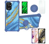 Aroepurt Coque pour Doro 8220 Coque Compatible avec Doro 8220 Coque Étui [avec Trempé 9H Protection D'écran] Case Support de Bague PC + Silicone JSL-LDL