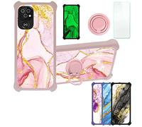 Aroepurt Coque pour Doro 8220 Coque Compatible avec Doro 8220 Coque Étui [avec Trempé 9H Protection D'écran] Case Support de Bague PC + Silicone JSF-FDL