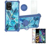 Aroepurt Coque pour Doro 8220 Coque Compatible avec Doro 8220 Coque Étui [avec Trempé 9H Protection D'écran] Case Support de Bague PC + Silicone IMDL-LS
