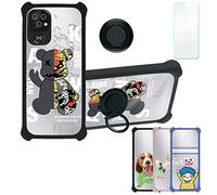 Aroepurt Coque pour Doro 8220 Coque Compatible avec Doro 8220 Coque Étui [avec Trempé 9H Protection D'écran] Case Support de Bague PC + Silicone DYH-CGZ
