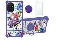 Aroepurt Coque pour Doro 8220 Coque Compatible avec Doro 8220 Coque Étui [avec Trempé 9H Protection D'écran] Case Support de Bague PC + Silicone IMDZ-HUA774