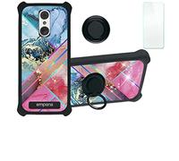 Aroepurt Coque pour Emporia Smart 4 Coque Compatible avec Emporia Smart 4 Coque Étui [avec Trempé 9H Protection D'écran] Case Support de Bague PC + Silicone IMDH-WSS