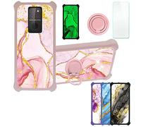 Aroepurt Coque pour Emporia Smart 5 Coque Compatible avec Emporia Smart 5 Coque Étui [avec Trempé 9H Protection D'écran] Case Support de Bague PC + Silicone JSF-FDL