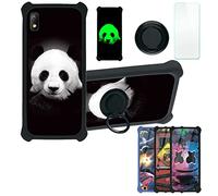 Aroepurt Coque pour ESSENTIELB HEYou 20+Plus Coque Compatible avec ESSENTIELB HEYou 20+Plus Coque Étui [avec Trempé 9H Protection D'écran] Case Support de Bague PC + Silicone YGH-HBX
