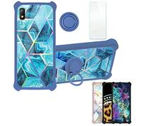 Aroepurt Coque pour ESSENTIELB HEYou 20+Plus Coque Compatible avec ESSENTIELB HEYou 20+Plus Coque Étui [avec Trempé 9H Protection D'écran] Case Support de Bague PC + Silicone IMDL-LS