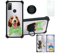 Aroepurt Coque pour ESSENTIELB HEYou 70 Coque Compatible avec ESSENTIELB HEYou 70 Coque Étui [avec Trempé 9H Protection D'écran] Case Support de Bague PC + Silicone DYH-SSG