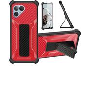 Aroepurt Coque pour Fairphone 5 Coque Étui Case Cover Hybride [avec Protection d'écran en Verre trempé] [Support magnétique Pliable] [givré résistant aux Empreintes digitales] Rose