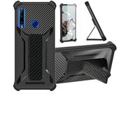 Aroepurt Coque pour Honor 20 Lite Coque Étui Case Cover Hybride [avec Protection d'écran en Verre trempé] [Support magnétique Pliable] [givré résistant aux Empreintes digitales] Noir