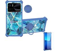 Aroepurt Coque pour Hotwav Note 12 Coque Compatible avec Hotwav Note 12 Coque Étui [avec Trempé 9H Protection D'écran] Case Support PC + Silicone IMDL-LS