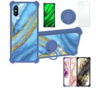 Aroepurt Coque pour konrow Easy S55P2021 S55P 2021 Coque Compatible avec konrow Easy S55P2021 S55P 2021 Coque Étui [avec Trempé 9H Protection D'écran] Case Support de Bague PC + Silicone JSL-LDL