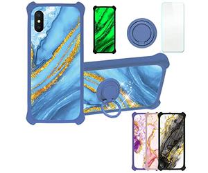 Aroepurt Coque pour konrow Easy S55P2021 S55P 2021 Coque Compatible avec konrow Easy S55P2021 S55P 2021 Coque Étui [avec Trempé 9H Protection D'écran] Case Support de Bague PC + Silicone JSL-LDL