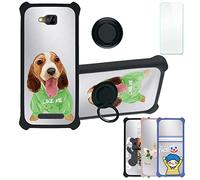 Aroepurt Coque pour Logicom Le Hola FR Coque Compatible avec Logicom Le Hola FR Coque Étui [avec Trempé 9H Protection D'écran] Case Support de Bague PC + Silicone DYH-SSG