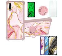 Aroepurt Coque pour Logicom Le Spark Coque Compatible avec Logicom Le Spark Coque Étui [avec Trempé 9H Protection D'écran] Case Support de Bague PC + Silicone JSF-FDL