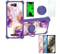 Aroepurt Coque pour Logicom Le Swipe Coque Compatible avec Logicom Le Swipe Coque Étui [avec Trempé 9H Protection D'écran] Case Support de Bague PC + Silicone JSZ-ZDL