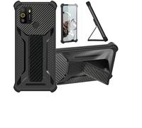 Aroepurt Coque pour logicom Solar Coque Étui Case Cover Hybride [avec Protection d'écran en Verre trempé] [Support magnétique Pliable] [givré résistant aux Empreintes digitales] Noir