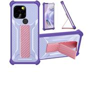 Aroepurt Coque pour Logicom Solar Pro Coque Étui Case Cover Hybride [avec Protection d'écran en Verre trempé] [Support magnétique Pliable] [givré résistant aux Empreintes digitales] Violet