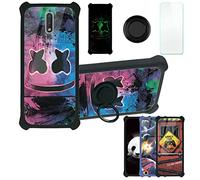 Aroepurt Coque pour Nokia 2.3 Coque Compatible avec Nokia 2.3 Coque Étui [avec Trempé 9H Protection D'écran] Case Support de Bague PC + Silicone YGH-BQ