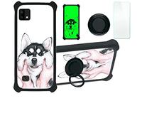 Aroepurt Coque pour Orange Neva Leaf Coque Compatible avec Orange Neva Leaf Coque Étui [avec Trempé 9H Protection D'écran] Case Support de Bague PC + Silicone YGH-HSQ