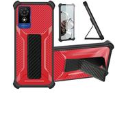 Aroepurt Coque pour TCL 501 Coque Étui Case Cover Hybride [avec Protection d'écran en Verre trempé] [Support magnétique Pliable] [givré résistant aux Empreintes digitales] Rose