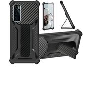 Aroepurt Coque pour Vivo Y70 Coque Étui Case Cover Hybride [avec Protection d'écran en Verre trempé] [Support magnétique Pliable] [givré résistant aux Empreintes digitales] Noir