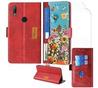 Aroepurt Flip Coque Compatible avec ESSENTIELB HEYou 40 Coque Etui Housse + Film Protecteur Protection Protection Housse en Cuir PU, Fonction de Support CPT-HHD