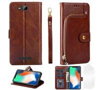 Aroepurt Flip Coque Compatible avec Logicom Le Swipe Coque Etui Housse + Film Protecteur Protection Protection Housse en Cuir PU, Fonction de Support LLB-ZONG