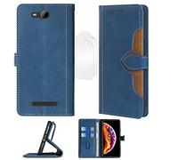 Aroepurt Flip Coque Compatible avec Logicom Le Swipe Coque Etui Housse + Film Protecteur Protection Protection Housse en Cuir PU, Fonction de Support CM-LAN