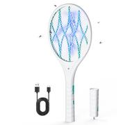 AROEVE Raquette Electrique Insectes 4000V Recharge USB LED Lampe Détachable