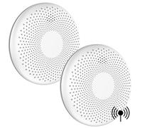 Aroha Link Détecteur Fumée & CO Interconnecté - Batterie 10 Ans - Lot de 2