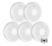 Aroha Link Interconnecté Détecteur Combiné - Batterie 10 Ans - Détecteur Fumée & CO - Lot de 5