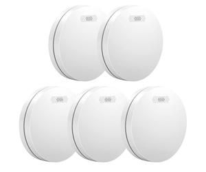 Aroha Safety Pro Détecteur de Fumée - Batterie de 10 Ans - Alarme Incendie - 5 pièces