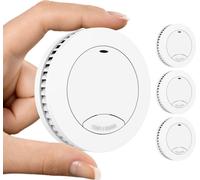 Aroha Safety Pro Mini Détecteur de Fumée - Batterie de 10 Ans - Alarme Incendie - 3 pièces