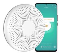 Aroha Smart Connect Détecteur Combiné avec Fumée & Monoxyde de Carbone Connecte - Batterie 10 Ans - Alarme Incendie & CO, WiFi, Tuya & Smartlife