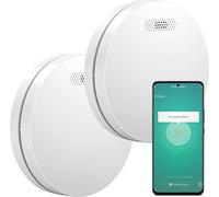 Smart Connect Détecteur de Fumée Connecté - Batterie de 10 Ans - WiFi Avec Smart Life & Tuya - 2 pièces