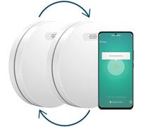 Aroha Smart Connect & Link Détecteur de Fumée Interconnecté WiFi - Batterie de 10 Ans - Alarme Incendie Connecté avec Smart Life & Tuya - 2 pièces