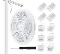 Aroidful Câble de Rallonge RGB à 4 Broches de 10 m Et Kit de Connecteurs à 4 Broches de 10 Pièces pour Barres D'éclairage RGB à LED 5050 de 10 mm de Large, Étanches ou Non Étanches