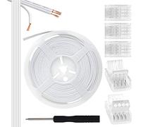 Aroidful Câble de Rallonge RGB de 10m Et Kit de Connecteurs de 5 Pcs 10MM | Kit de Connecteur de Bande LED RGB 4 Broches, 5 Connecteurs de Bande Câble de 10m Pour Bande Lumineuse LED RGB5050 2835
