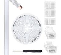 Aroidful Câble d'extension 10 Mètre 5 broches RGBW et kit de connecteur 5 pièces 5 broches pour bande 5050 LED RGBW étanche ou non étanche de 10 mm de large