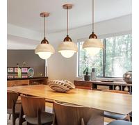 AroimRex Lustre en travertin Jaune Naturel Lampe Suspendue Bois décoration Wabi Sabi Suspension Luminaire Japonais idéal for Salle à Manger Table de Chevet Cuisine ou Un îlot Mini for îlot de Cuisine