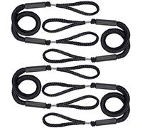 Arola Cordon Elastique Amarre Cordon Bateau Corde d'amarrage Sangle de Mouillage Corde Élastique Amarre pour Bateau Accessoires 4 pièces (Noir)