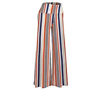 Arolina Pantalon Palazzo extensible à jambes larges pour femme, décontracté et confortable, taille haute élastique, Motif à rayures Multicolore, XX-Large