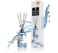 Aroma Diffuser,Fresh And Persistent Fragrance,Air Freshener 110 Ml + 4 Bamboo Sticks,Elimination Of Bad Odors (Ocean)