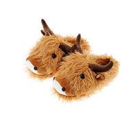 Aroma Home Shoes Mixte Highland Cow Pantoufles, Marron, Medium