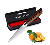 Aroma House Couteau - Tranchants à légumes et fruits - Cuisine professionnelle - Pièces forgées en acier au carbone allemand - Ergonomique - Boîte cadeau