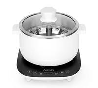 Aroma Housewares ASP-700 Cuiseur vapeur électrique intelligent avec panier à vapeur automatique en acier inoxydable Blanc 2,5 l